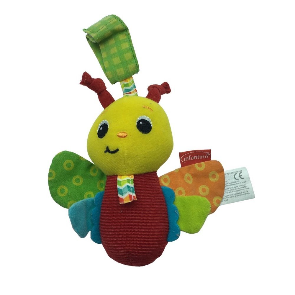Infantino Butterfly Move and Soothe Hanging Chime Pal Teething Sensory Plush Toy